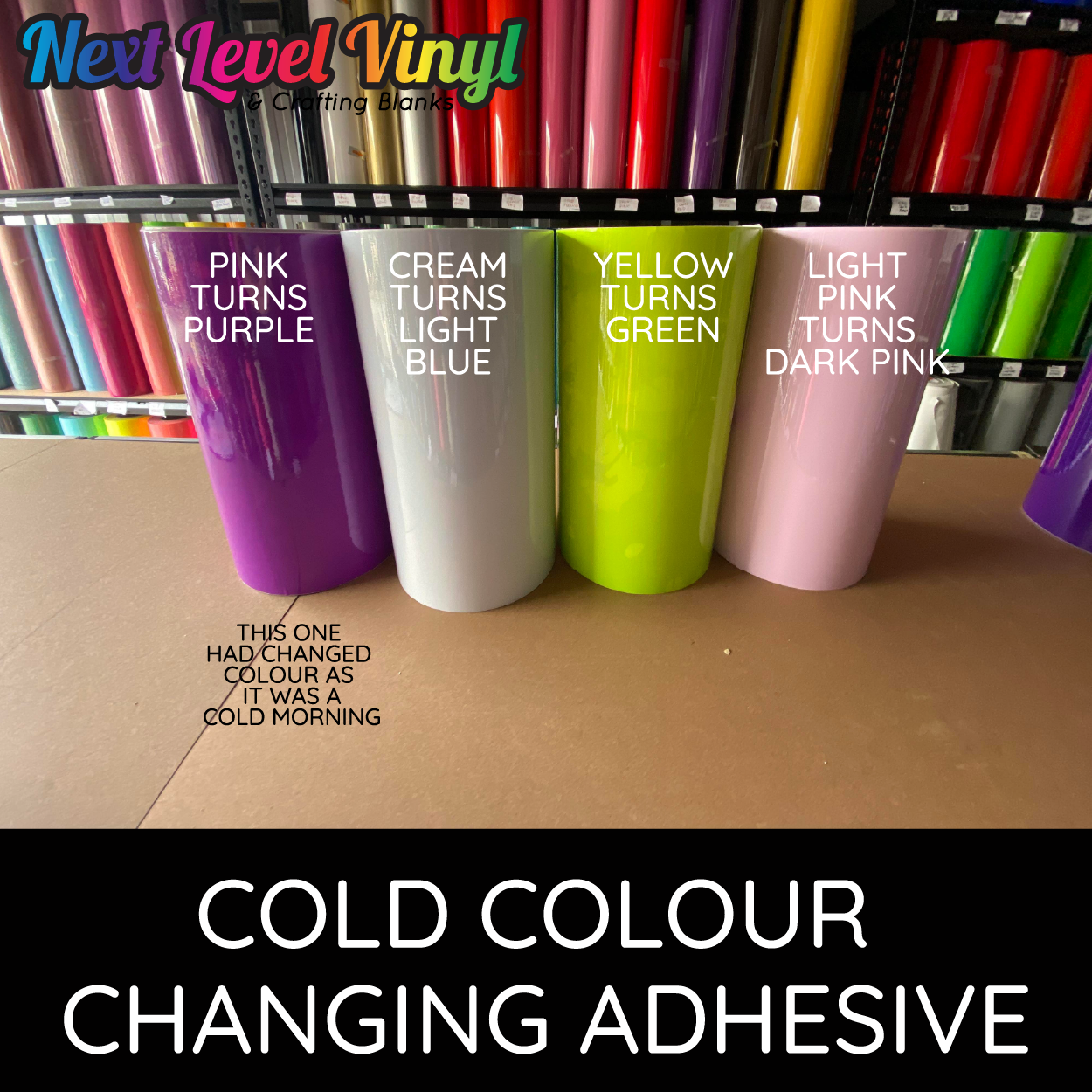 Cold Sensitive Colour Changing Permanent Adhesive Vinyl Roll